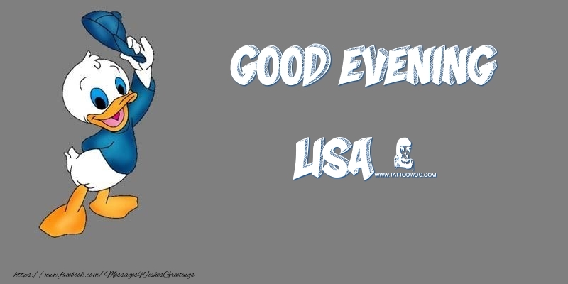 Greetings Cards for Good evening - Good Evening Lisa